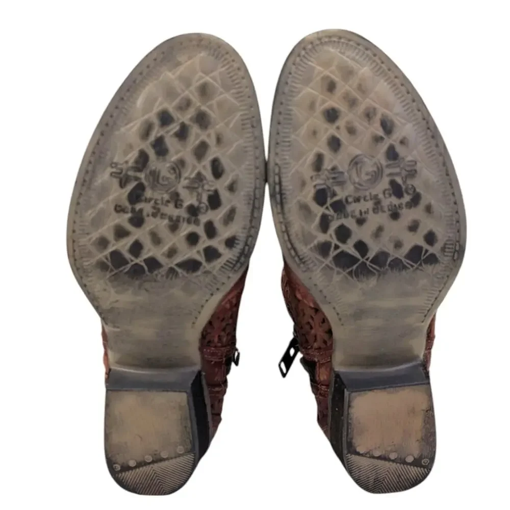 Circle G by Corral Distressed  Ankle Boots GUC Size 6.5   S3751